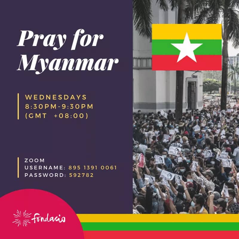 Prayer in unity with Myanmar